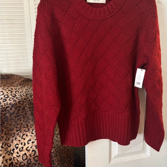 Joie Sweaters - Joie Burgundy Textured Knit Sweater